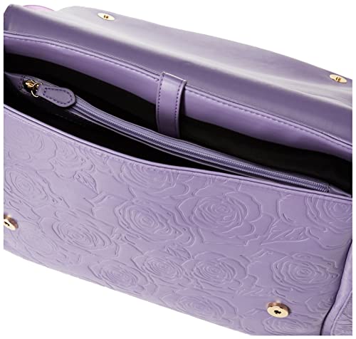 Vegan Leather Travel Bag Women & Girls, Multiple Compartments, diaper bag Lavender Purple