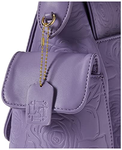 Vegan Leather Travel Bag Women & Girls, Multiple Compartments, diaper bag Lavender Purple